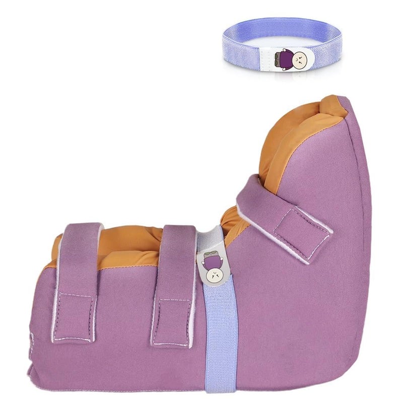 Ehucon Extra Long Egg Crate Foam Heel Protectors Bed Sore Pillow for Pressure Sores,Foot Pillow for Bedridden Patients Supplies, Ankle Pillow for Heel Pain- Pack of 1 (Purple, Extended Size)